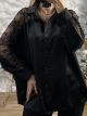 Satin Lace Shirt/Black