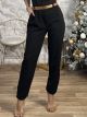 Strass Belt Pants-3196/Black Strass
