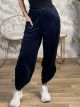 Velvet Alladin Pants/Navy Blue