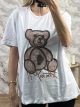 Cotton Strass Bear T-shirt/White