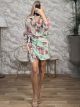 Floral Mini Skirt Set-5583/Mint