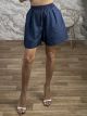 Soft Denim Cotton Strassed Shorts/Dark Blue