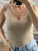 Knitted Lurex Top-8801/Camel