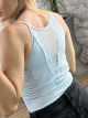 LaceBack Ribbed Top-626/Ciel