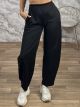 Barrel Highwaist Pants-45386-3/Black