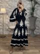 Maxi Viscose Tunik Dress-2548/B&W