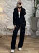 Knitted Zipper Set-181/Black