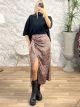 GLOW Satin Skirt Leopard