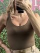 Sleeveless Bodysuit-55121/Mocca