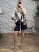 Satin DarkAnimals Kimono-26518/Chocolat