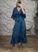 Silk GoldPrint Maxi Dress-2628/N9