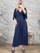 Plus Size WrapFront Midi Dress/Black