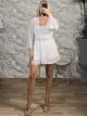 Cabbana Sleeves C-through Kimono-8380/White