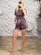 Leo DoubleStriped Shorts Set-26082/PinkStripes
