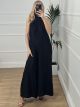 Open Back High Neck Jumpsuit/Black