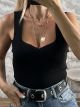 Regular Size Knitted Top-1647/Black