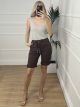 Elastic Drawstring Shorts/Chocolat