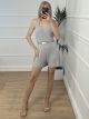 Lurex Shorts Set/Silver