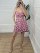 Wrap Skirt Floral Set-1386/Pink
