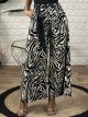 Wide Crep Strass Pants/Zebra