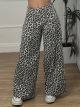 Wide Leopard Denim Pants-31866