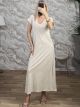 Cotton Mono Ve Maxi Dress-2676/Vanilla