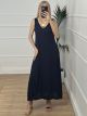 Ve Elastic Rip Dress/Dark Blue