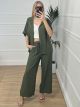 Short Sleeves Shirt Set-NEW/Khaki