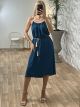 Braids Midi Dress/Petrol