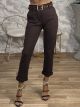 HighWaist Belt Pants-2061/Chocolat