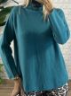 SuperSoft Elastic Turtleneck Sweater/Petrol