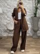 Stripes Casual Suit/Chocolat