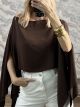 TwoPieces Muslin Poncho Top/Chocolat