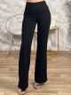 Elastic Cabbana HighWaist Pants/Black