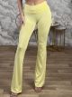 Highwaist Cabbana Elastic Pants-13427/Yellow