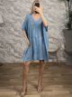 ShortSleeves Ve Knitted Dress-06/Ciel