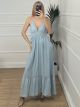 Denim Boho Maxi Dress