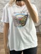 BUTTERFLY Strassed Cotton T-Shirt/White