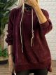 Oversized Cord Sweater/Burgundy