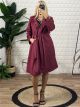 Suede Trench Coat/Burgundy