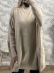 Long Plus RipNeck Sweater-7007/Beige