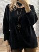 Soft Velvet Necklace Top/Black