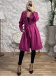 Classic Buttons Coat/Magenta2
