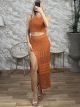 Beach Knitted Lurex Set-2136/Ecai