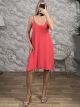 SilverBeads Straps Mini Dress-1054/Coral