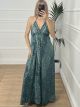 Maxi Silk Openback Dress-1352/Ν2