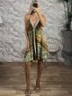 OpenBack Silk Mini Dress-244/N1