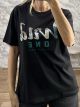 WILD Strassed Cotton T-Shirt/Black