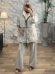 Quilted Oversized Hood Jacket/Vanilla