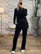 Knitted Lurex Set-8105/Black